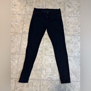7 For All Mankind Gwenevere Super Skinny Jeans Black Size 30